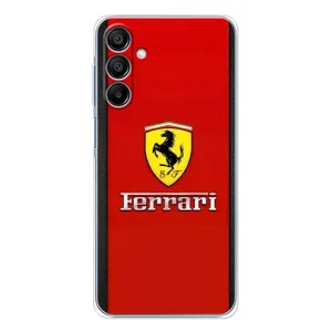 Силиконовый бампер с картинкой машины на Samsung Galaxy A16 (Ferrari Logo)
