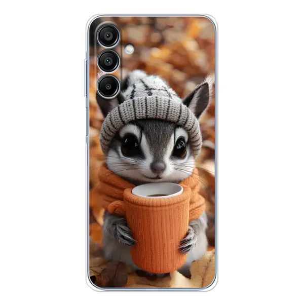 Чехол с рисунком «Грызунчик с кофе» для Samsung Galaxy A16 Чехол с рисунком «Грызунчик с кофе» для Samsung Galaxy A16