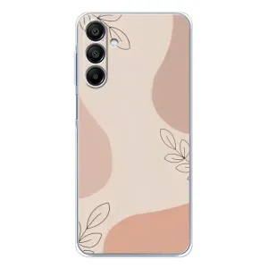Чехол цветочный дизайн для Samsung Galaxy A16 (Коричневый фон)