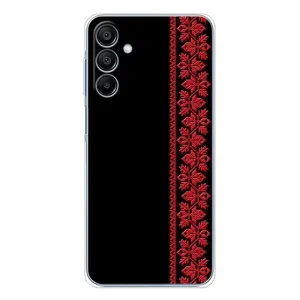 Силиконовый Чехол на Samsung Galaxy A16 (Красная Вышиванка)