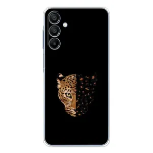 Чехол с леопардовым принтом на Samsung Galaxy A16 (Леопард на черном)