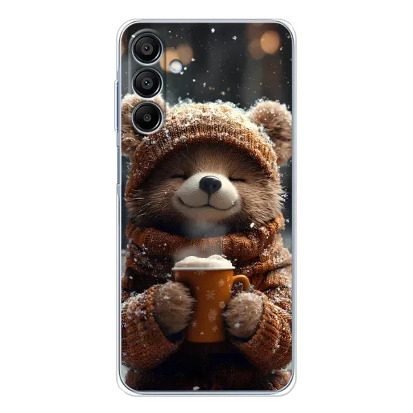 Чехол с рисунком «Медвежонок с кофе» для Samsung Galaxy A16 Чехол с рисунком «Медвежонок с кофе» для Samsung Galaxy A16