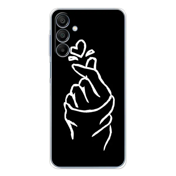 Чехол с рисунком «Сердце на черном» для Samsung Galaxy A16 Чехол с рисунком «Сердце на черном» для Samsung Galaxy A16