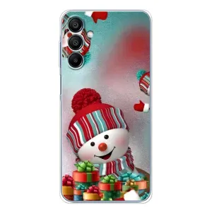 Чехлы на Новый Год Samsung Galaxy A16 (Снеговик в шапке)