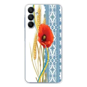 Силиконовый Чехол на Samsung Galaxy A16 с картинкой Вышиванки (Вышиванка с цветком)