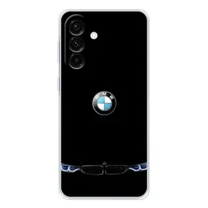Силіконовий бампер з картинкою машини на Samsung Galaxy A17 (Чорний BMW)