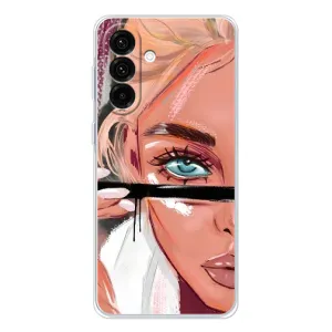 Силиконовый Чехол на Samsung Galaxy A17 с картинкой Стильных Девушек (Девушка и ресницы)