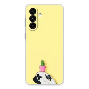 Бампер для Samsung Galaxy A17 с картинкой "Песики" (Кактус на голове)