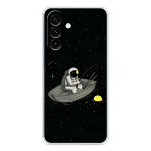 Силіконовый Чохол з принтом "Космонавти" на Samsung Galaxy A17 (Космонавт на рибалці)
