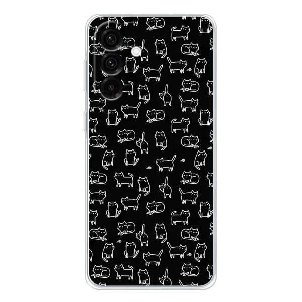 Чехол с рисунком «Котики на черном» для Samsung Galaxy A17 Чехол с рисунком «Котики на черном» для Samsung Galaxy A17