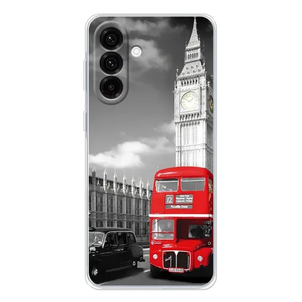 Чехол с рисунком «Красный автобус» для Samsung Galaxy A17