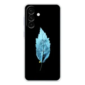 Чохол з картинками на чорному фоні для Samsung Galaxy A17 (Листя)
