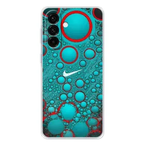 Силиконовый Чехол на Samsung Galaxy A17 с картинкой Nike (Найк зеленый)