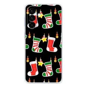 Силиконовый бампер на рождество для Samsung Galaxy A17 (Рождественские подарки)