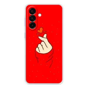 Чехлы (Знак сердечка) на Samsung Galaxy A17 (Сердце на красном)