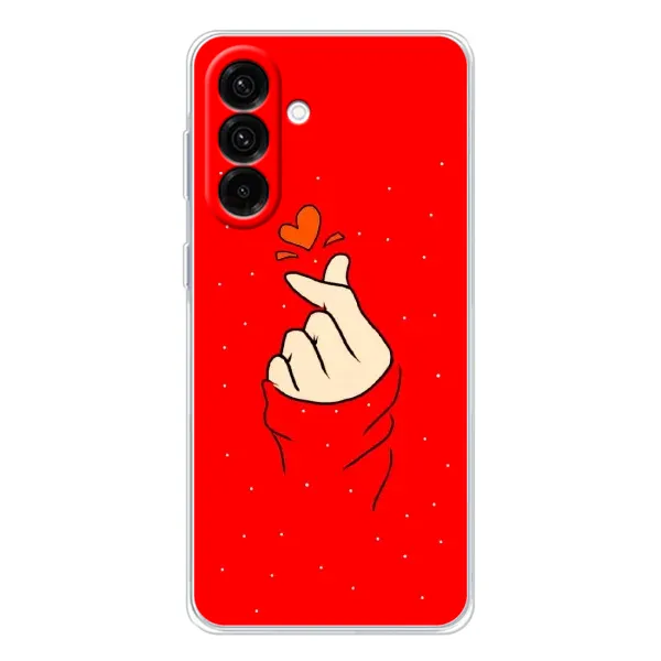 Чехол с рисунком «Сердце на красном» для Samsung Galaxy A17 Чехол с рисунком «Сердце на красном» для Samsung Galaxy A17