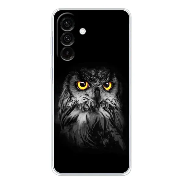 Чехол с рисунком «Сова на чёрном» для Samsung Galaxy A17 Чехол с рисунком «Сова на чёрном» для Samsung Galaxy A17