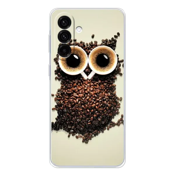 Чехол с рисунком «Сова с зерен кофе» для Samsung Galaxy A17 Чехол с рисунком «Сова с зерен кофе» для Samsung Galaxy A17