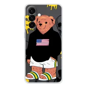Чехлы Мишка Тедди для Галакси А17 (Teddy USA)