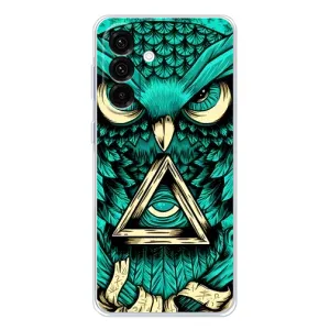 Чехлы с принтом СОВЫ для Samsung Galaxy A17 (Зеленая сова)