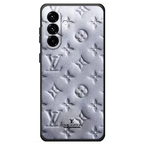 Текстурный Чехол Louis Vuitton для Самсунг Галакси А18 4Г (Белый ЛВ)