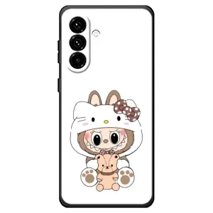 Чехол с принтом Лабубу для Samsung Galaxy A18 4G (Белый Лабубу)