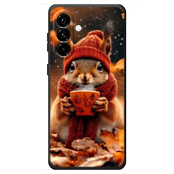 Чехол с рисунком «Белка с кофе» для Samsung Galaxy A18 4G Чехол с рисунком «Белка с кофе» для Samsung Galaxy A18 4G