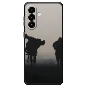 Чехлы на военную тематику для Samsung Galaxy A18 4G (Бой солдат)