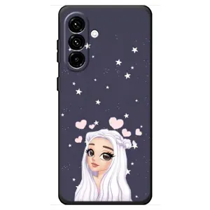 Чехол Стильные девушки на Samsung Galaxy A18 4G (Девушка и сердечки)