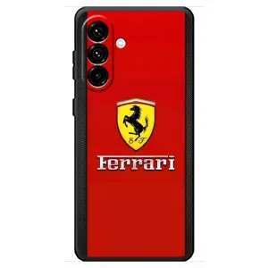 Силіконовий бампер з картинкою машини на Samsung Galaxy A18 4G (Ferrari Logo)
