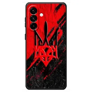 Чехлы УПА (Красно-Чёрный) на Samsung Galaxy A18 4G (Герб в цвете УПА)