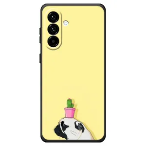 Бампер для Samsung Galaxy A18 4G с картинкой "Песики" (Кактус на голове)