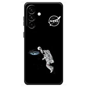 Силіконовый бампер з принтом "Наса" на Samsung Galaxy A18 4G (Космонавт баскетболіст)