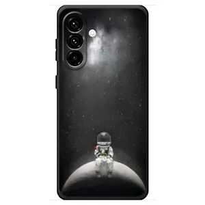 Силіконовый Чохол з принтом "Космонавти" на Samsung Galaxy A18 4G (Космонавт романтик)