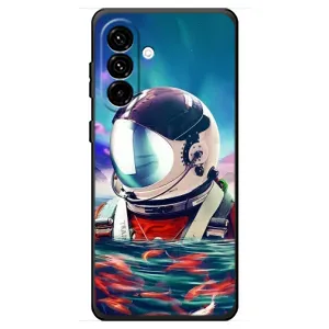 Силіконовый Чохол з принтом "Космонавти" на Samsung Galaxy A18 4G (Космонавт у воді)