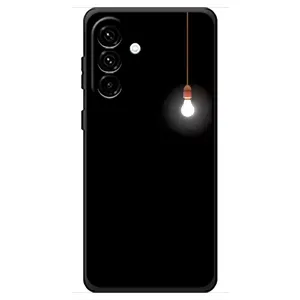Чохол з картинками на чорному фоні для Samsung Galaxy A18 4G (Лампочка)