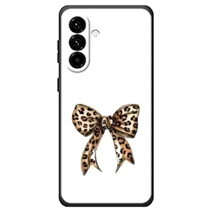 Чехол банты для Samsung Galaxy A18 4G (Леопардовый принт)