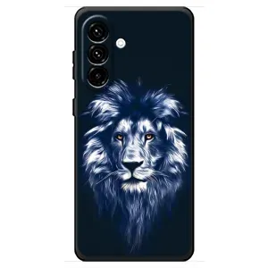 Чехол с картинкой на Samsung Galaxy A18 4G (Лев - синий)