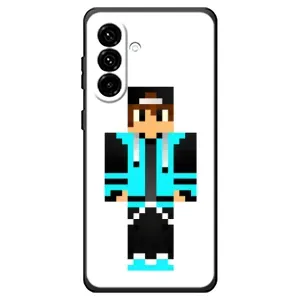 Чохли для Samsung Galaxy A18 4G (Персонажі МайнКрафт) (Хлопчик у блакитному)