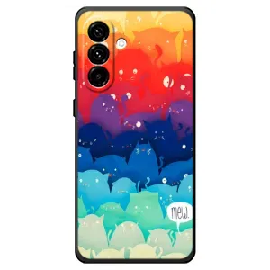 Силиконовый чехол с котиком для Samsung Galaxy A18 4G (Mew)