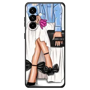 Силиконовый Чехол на Samsung Galaxy A18 4G с картинкой Стильных Девушек (Мода)