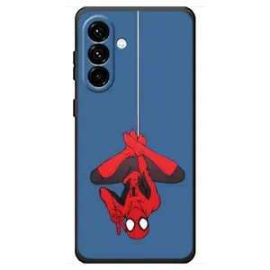 Чехол Супергерой Человека Паука на Samsung Galaxy A18 4G (На паутине)
