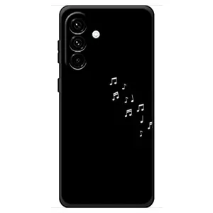 Чохол з картинками на чорному фоні для Samsung Galaxy A18 4G (Ноти)