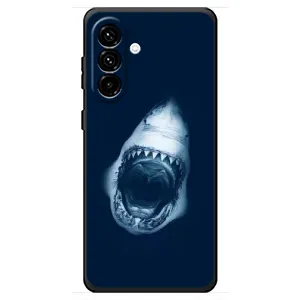 Силиконовый бампер с картинкой животных для Samsung Galaxy A18 4G (Пасть Акулы)