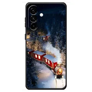 Силиконовый бампер на рождество для Samsung Galaxy A18 4G (Поезд)