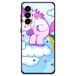 Чехол Unicorn на Samsung Galaxy A18 4G (Радуга единорожка)