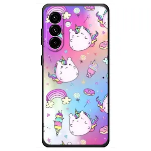 Чехол Unicorn на Samsung Galaxy A18 4G (Радуга и Единорог)