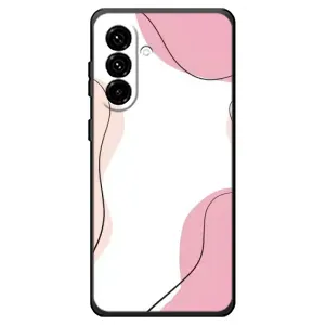 Чохол квітковий дизайн для Samsung Galaxy A18 4G (Рожевий фон)