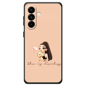 Силиконовый Чехол на Samsung Galaxy A18 4G с картинкой Стильных Девушек (С собакой)