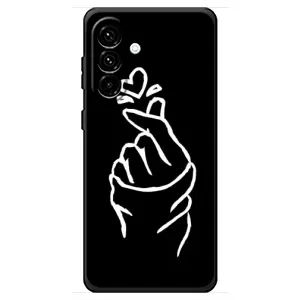 Чехлы (Знак сердечка) на Samsung Galaxy A18 4G (Сердце на черном)